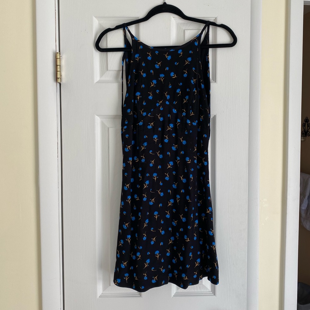 UO blue floral skater dress